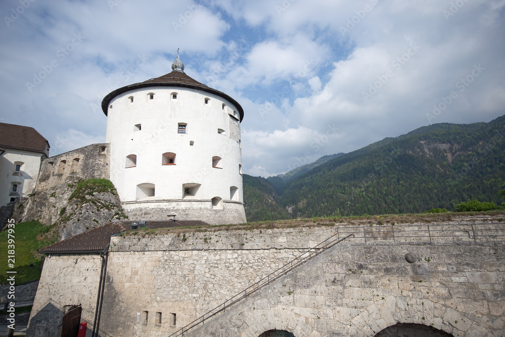 Kufstein fortress on a hilltop, Tyrol, Austria