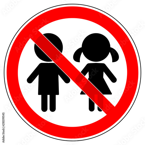 srr432 SignRoundRed - german - Verbotszeichen: Für unbefugte Personen / Kinder: (Fußgänger) Zutritt verboten - english - prohibition sign - no admittance - children / kids (pedestrian) xxl red g6516