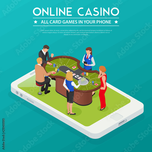 Casino Online Isometric Composition 