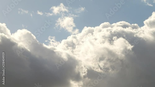 Clouds are floating in the sky
