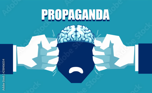 Mind control and propaganda concept. photo