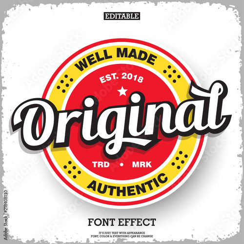 Original label badge for product logo with retro style