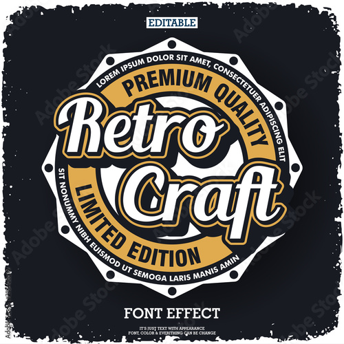 Retro logo design with vintage style emblem