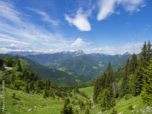 Ackernalm en Autriche. Magnifique paysages de montagnes verdoyantes © Marc