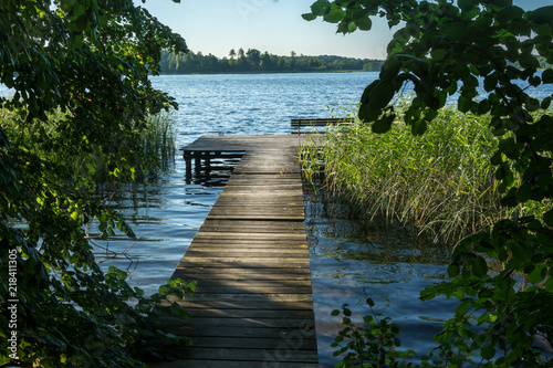 Mecklenburgische Seenplatte, Krakower See, Krakow am See, Steg