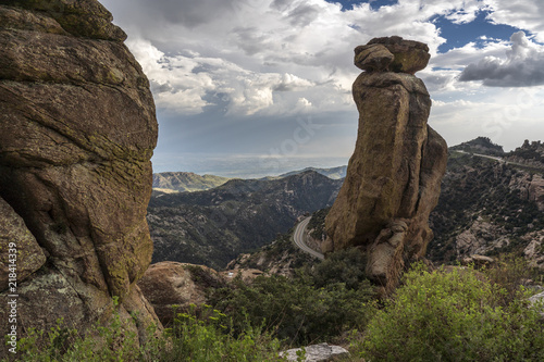 Rock formations, or hoodoos, on the Mt Lemmon Highway; Tucson, Arizona