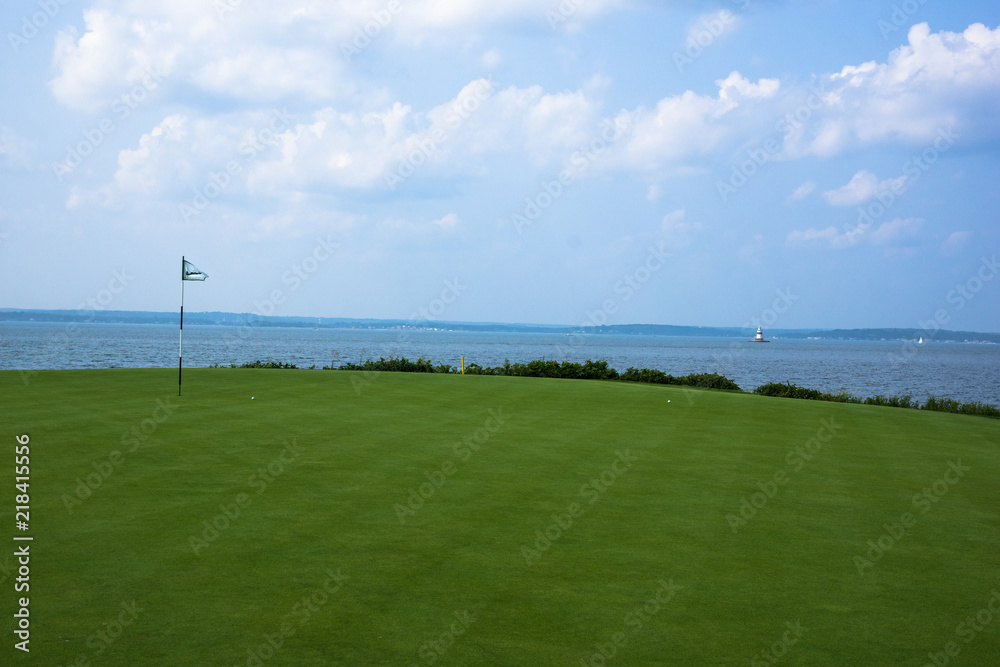 Views of Latimer, the seventh hole on the Fishers Island Club golf