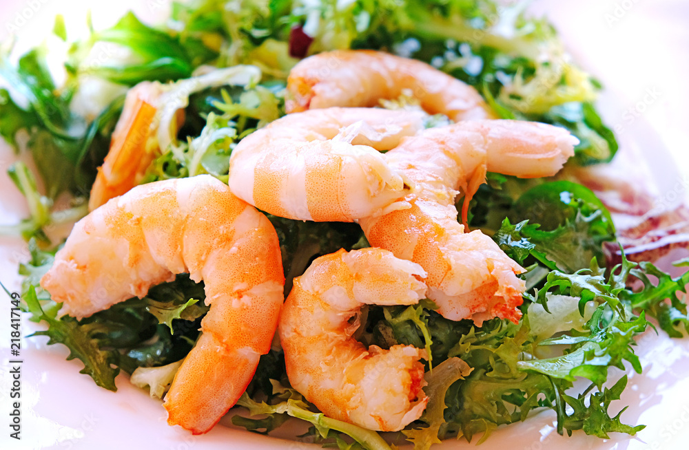 Shrimps & green salad Shrimps & green salad