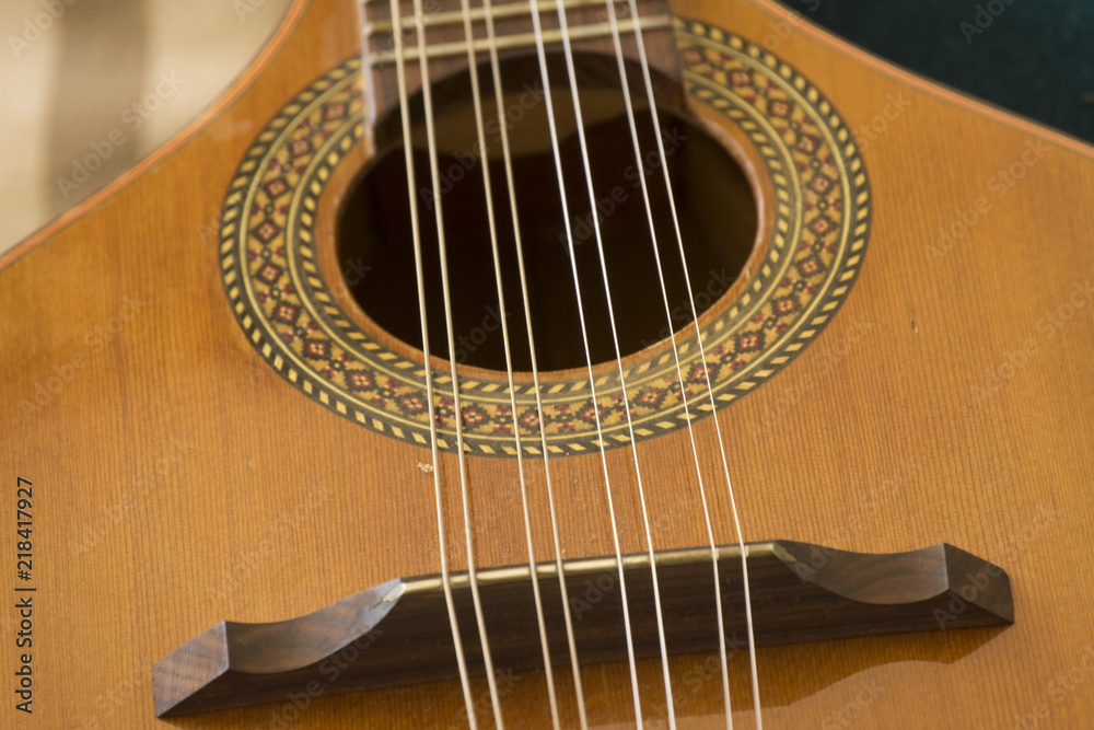 Mandolin in close showing strings Mandolin in close showing strings