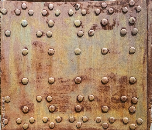 Part of the old metal structure, covered with rust