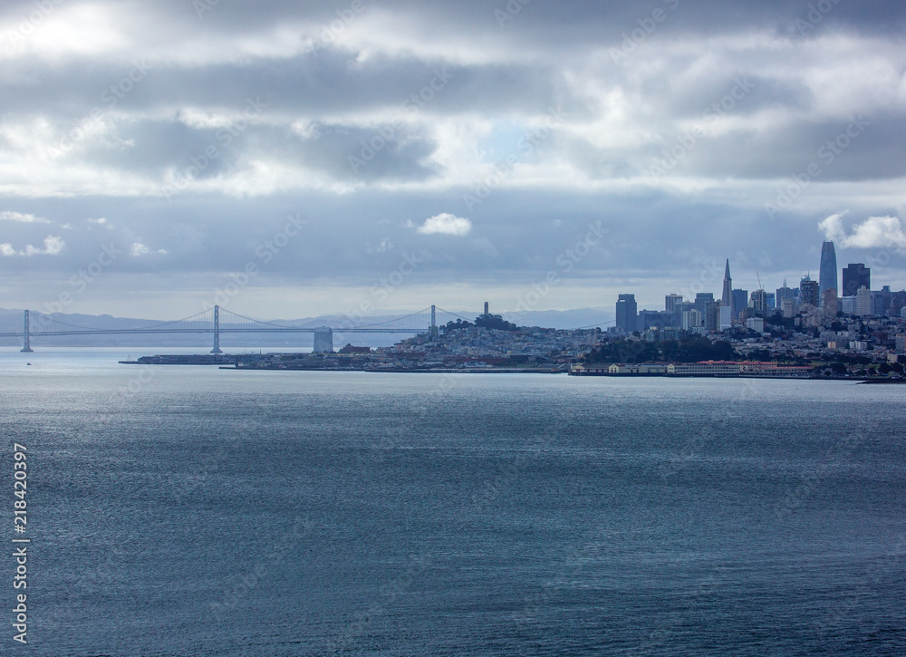 San Francisco Bay Skyline in California