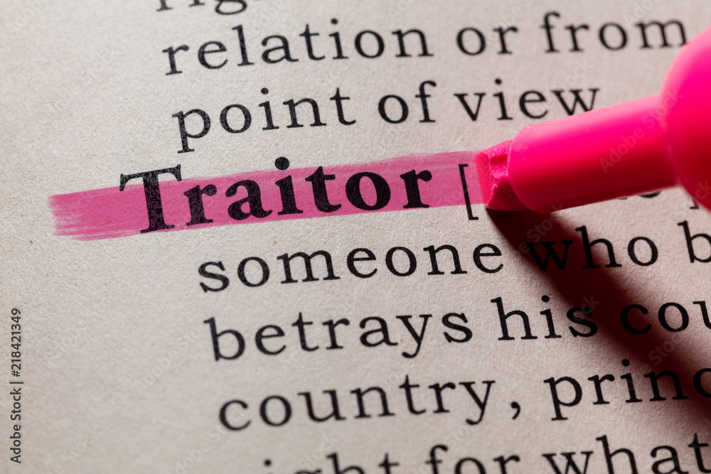 definition of traitor Stock Photo