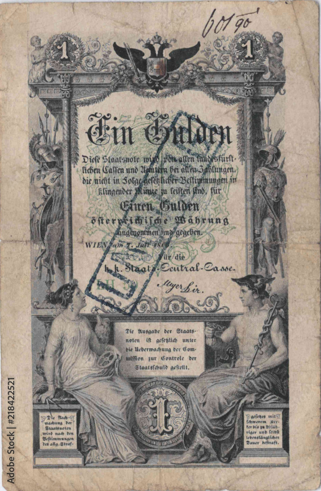 Obraz premium 1 Gulden 1866 Austria