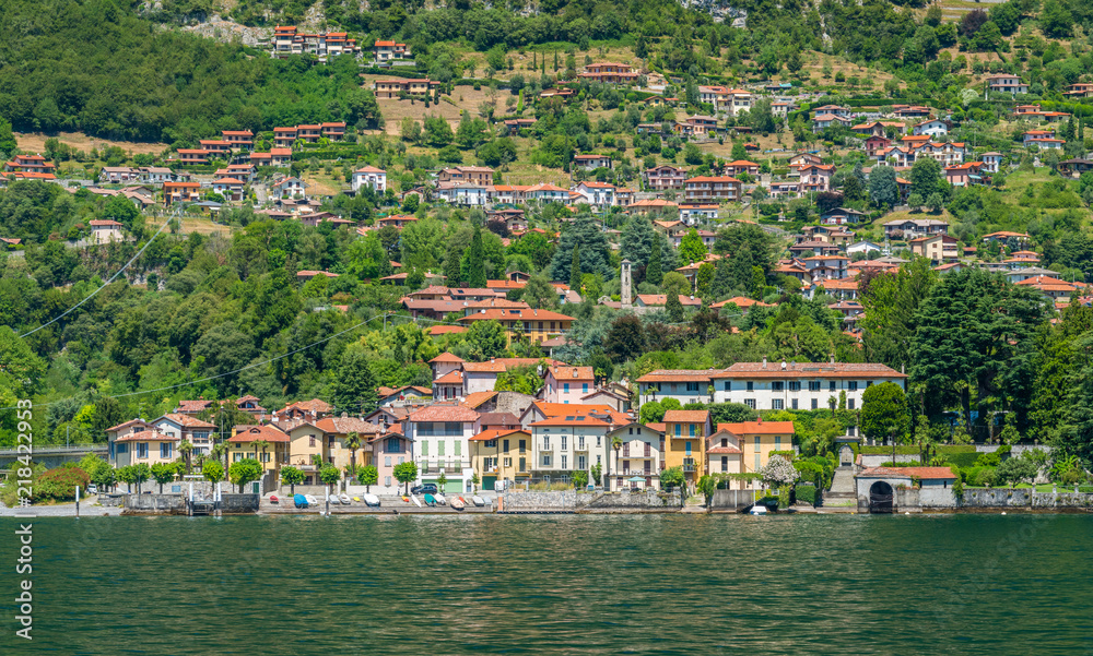 Scenic sight in Ossuccio, small and beautiful village overlooking Lake Como, Lombardy Italy.