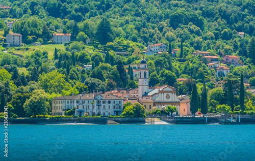 Fototapeta Naklejka Na Ścianę i Meble -  San Giovanni waterfront, village overlooking Lake Como, Lombardy, Italy.