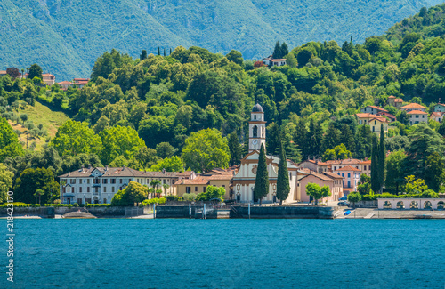 San Giovanni waterfront, village overlooking Lake Como, Lombardy, Italy.
