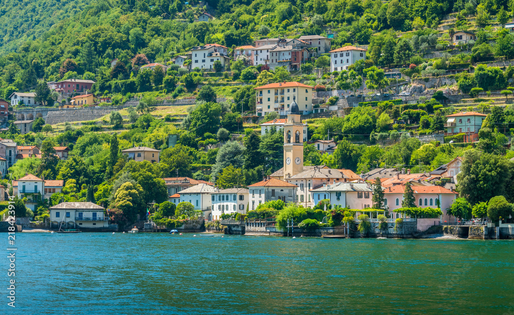 Scenic sight in Laglio, village on the Como Lake, Lombardy, Italy.