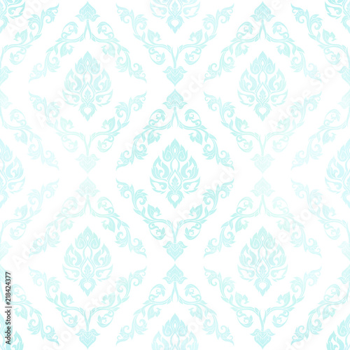 Seamless pattern, background of blue watercolor  decorative elem