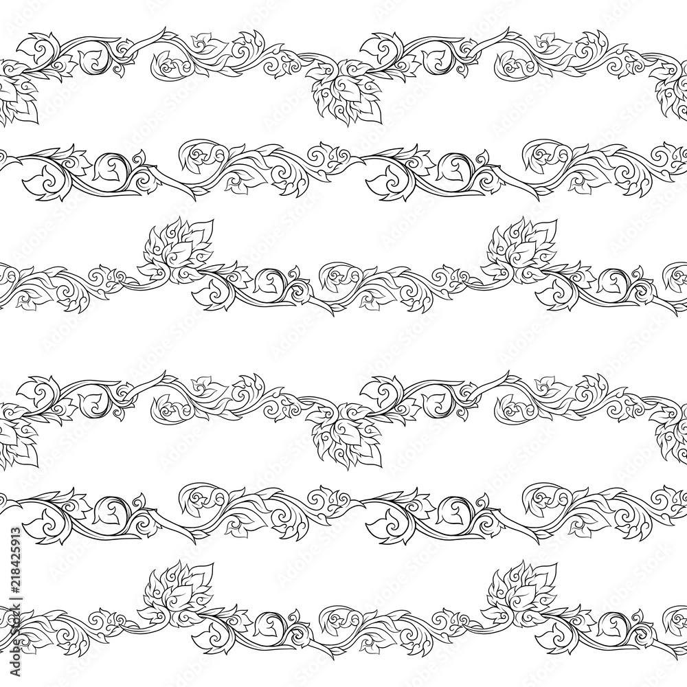 Seamless pattern, background of decorative elements of tradition