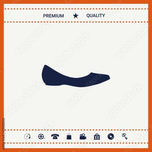 Ballerina flats - women shoe, the silhouette