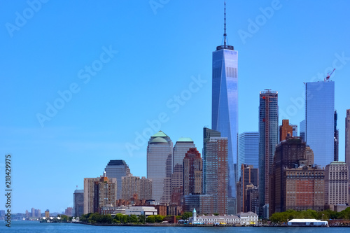 Fotografie, Obraz View of Manhattan from the gulf