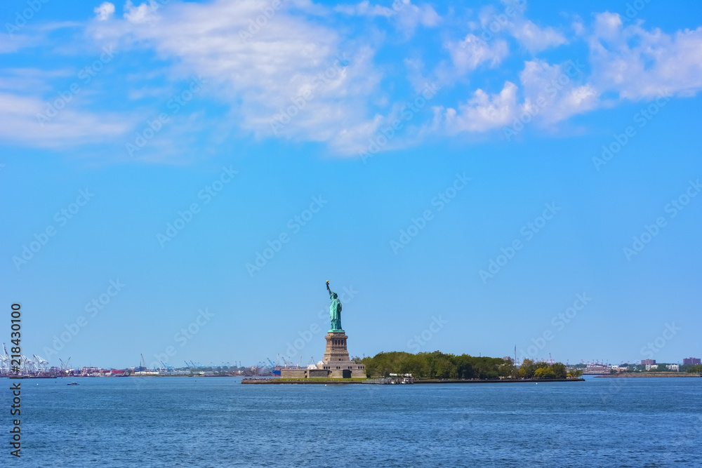 View of the Statue of Liberty from the gulf