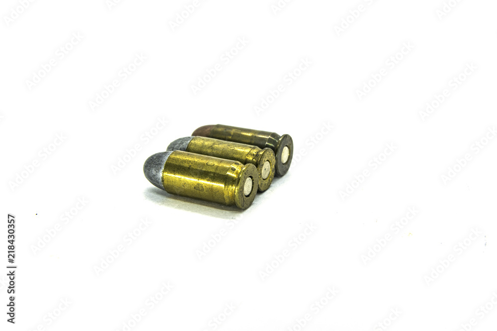 Studio shot of Bullet Ammo isolated in white background