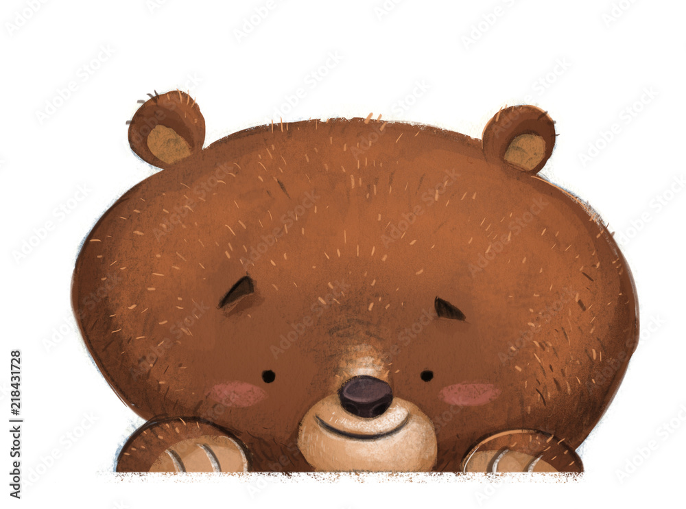 cara de oso feliz Stock Illustration Adobe Stock