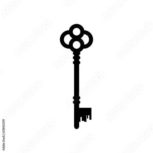 Fototapeta Naklejka Na Ścianę i Meble -  Vintage Key. Vector illustration, EPS10