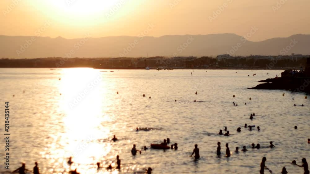 Silhouette group of traveler joy reraxing and jumping on beach seaside at sunset time, Outdoor activity success people celebrate, Tourist destination natural Spain, Summer holiday vacation travel trip Silhouette group of traveler joy reraxing and jumping on beach seaside at sunset time, Outdoor activity success people celebrate, Tourist destination natural Spain, Summer holiday vacation travel trip