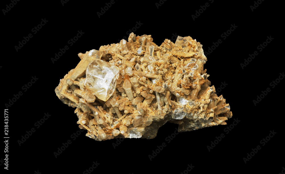 Obraz premium fluorite crystals in the druze of quartz
