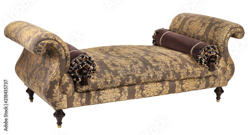 Slika na platnu Chaise lounge ornate fabric with clipping path