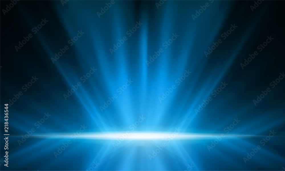Fototapeta premium Abstract smooth light blue perspective background. Vector illustration.