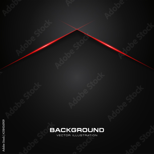 abstract metallic red shiny color black frame layout modern tech design vector template background