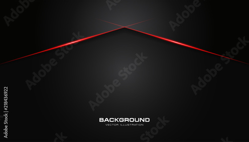 abstract metallic red shiny color black frame layout modern tech design vector template background
