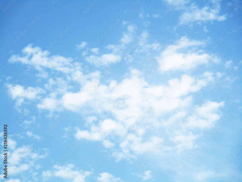 Fototapeta premium blue sky clouds trees and landscape