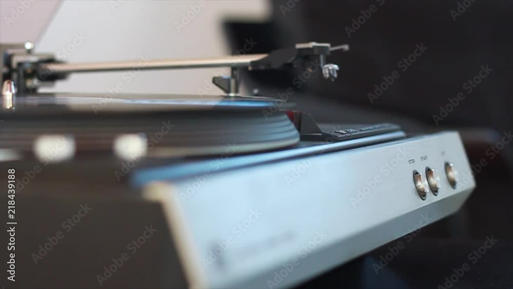 Good old automatic direct drive starts turning, while needle slowly sinks down touching the vinyl gently. Good old automatic direct drive starts turning, while needle slowly sinks down touching the vinyl gently.