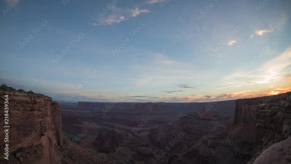 Sunset and Stars over a Canyon Time Lapse Sunset and Stars over a Canyon Time Lapse