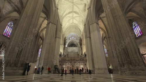 Time-lapse of Interior of Seville Cathedral photo