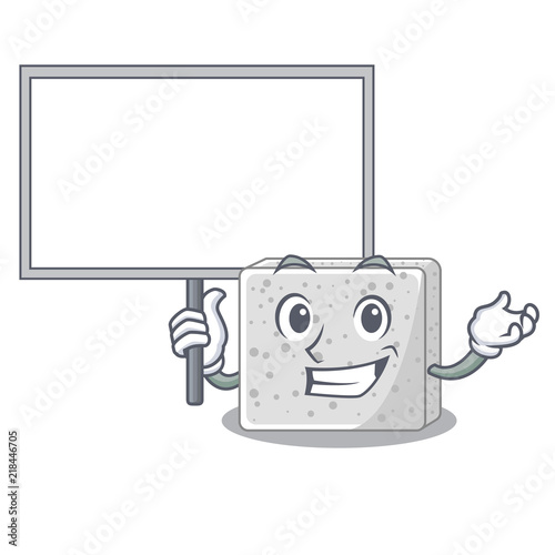 Bring board feta cheese character cartoon