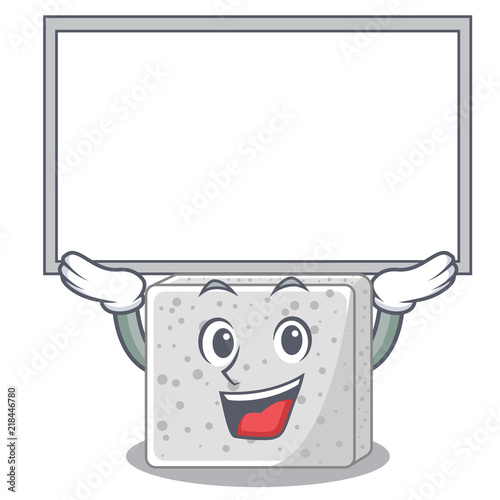 Up board feta cheese character cartoon