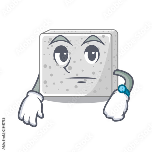 Waiting fresh feta cheese isolated on maskot