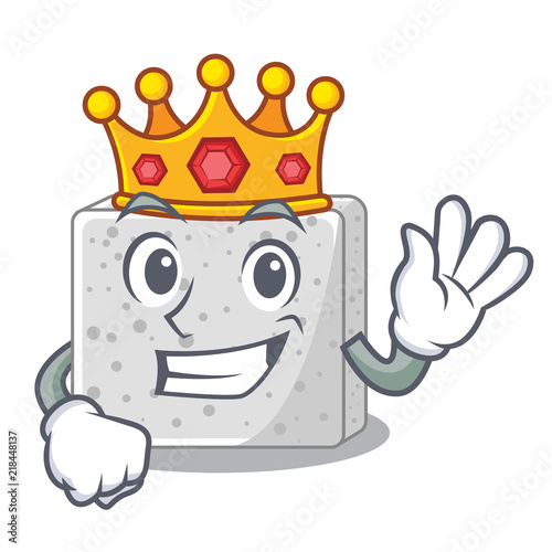 King fresh feta cheese isolated on maskot