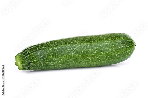 fresh whole zucchini cucumber isolated on white background