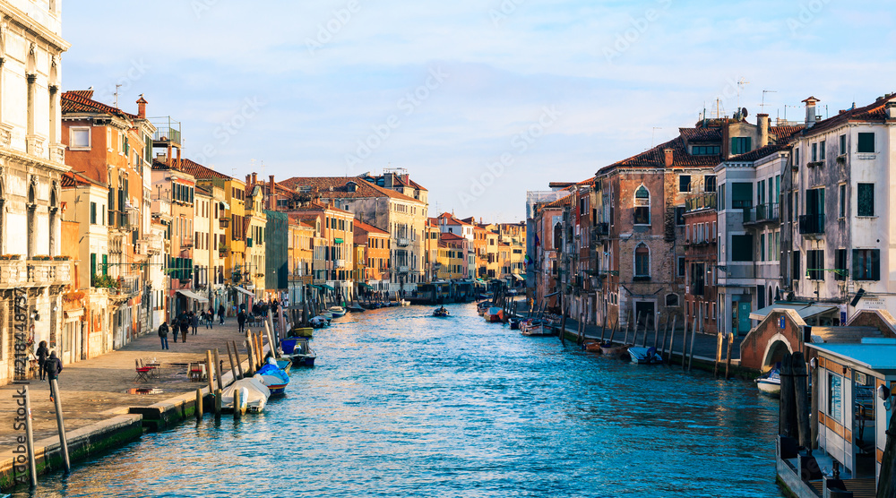 Cityscape beautiful canals in Venice Italy