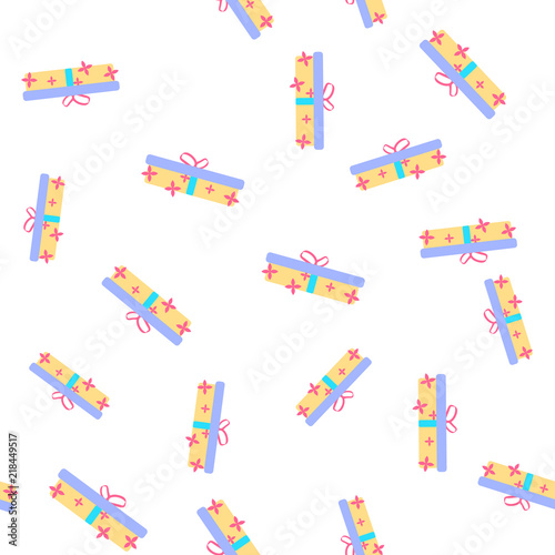 The Cute party presents seamless pattern. vector
