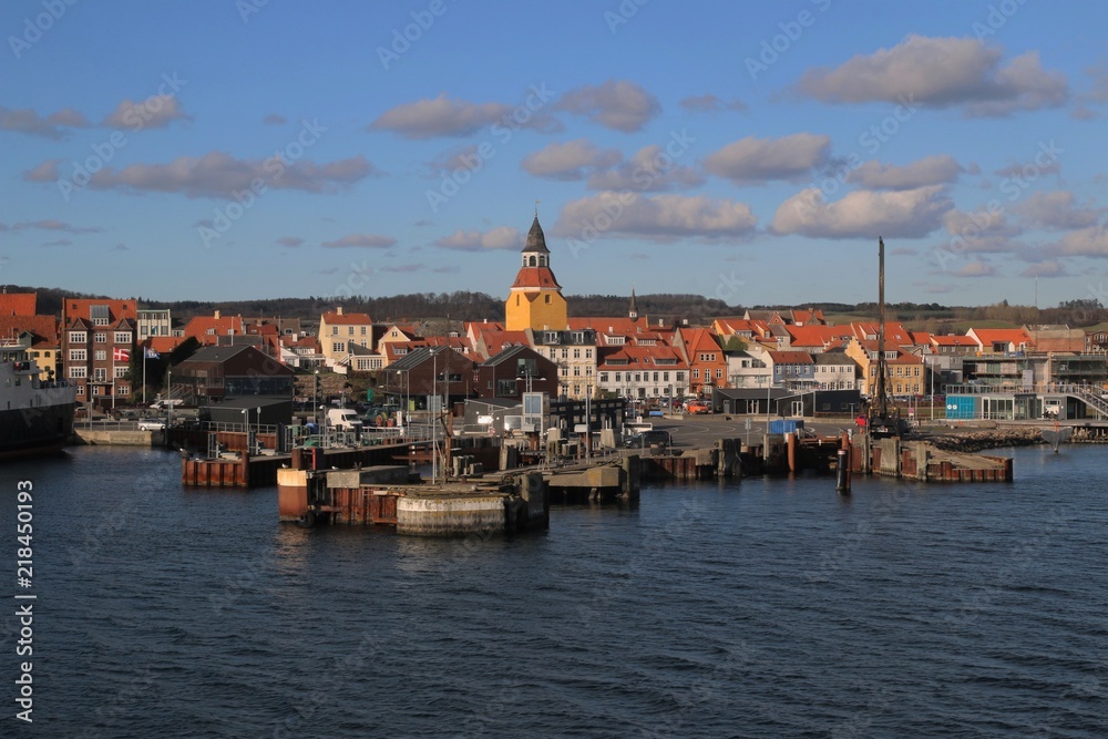 malerische Hafen von Faaborg auf der dänischen Ostsee Insel Fünen