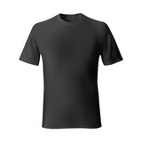 Men's black t-shirt front views template