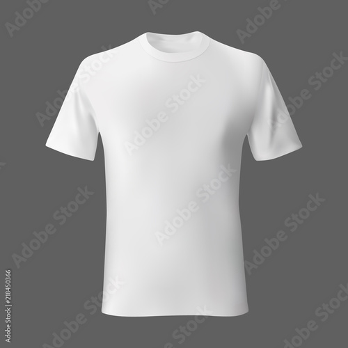 White empty mens t shirt template
