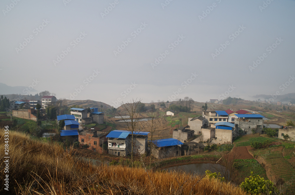 Villages and Surrounding Environment - obrazy, fototapety, plakaty 